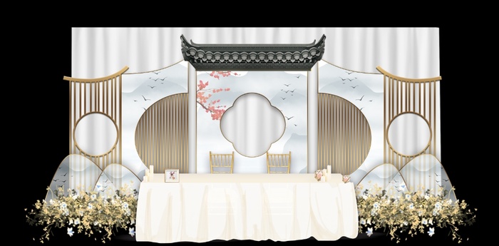 中式古风婚礼 psd模版下载