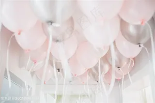 气球背景粉色