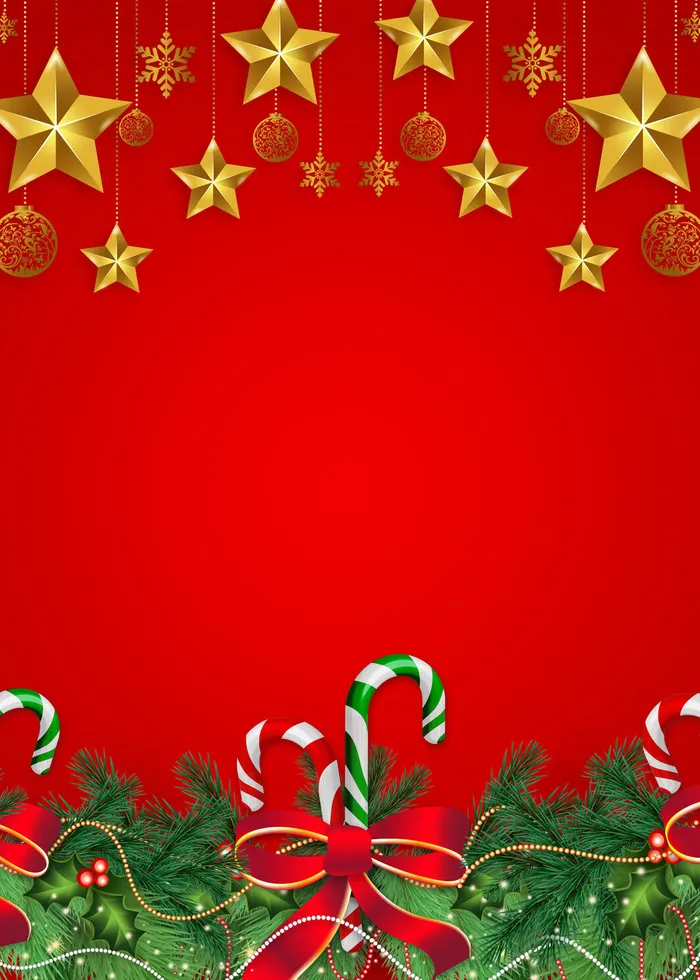 圣诞节礼盒金松叶红色背景psd模版下载