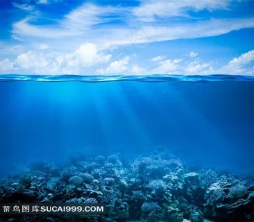 蓝色海底世界风景图片