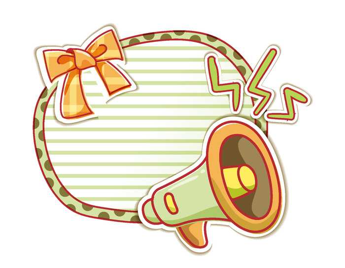 矢量喇叭蝴蝶结插画会话框