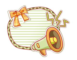 矢量喇叭蝴蝶结插画会话框