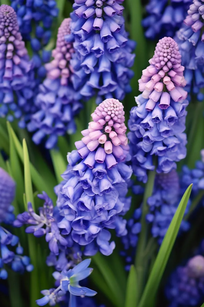 紫色葡萄花信子鲜花摄影图(2688x4032)