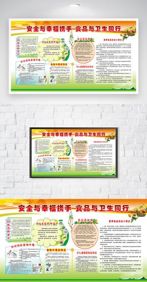 传统食品安全知识展板模板