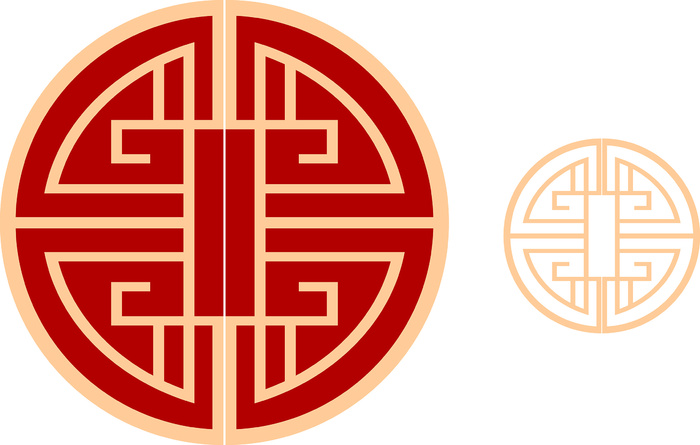 红色古典图形eps,ai矢量模版下载