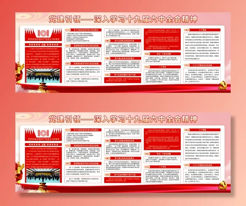 十九大六中全会psd模版下载