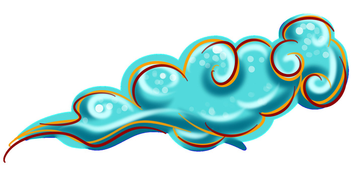 中国风中式国潮敦煌云纹祥云插画图案云朵云彩元素PSDAI设计素材