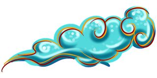 中国风中式国潮敦煌云纹祥云插画图案云朵云彩元素PSDAI设计素材