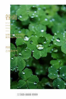 谷雨二十四节气海报设计 谷雨二十四节气海报设计