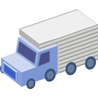 2.5D交通工具箱式货车