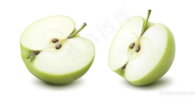 新鲜青苹果切片高清图片 新鲜青苹果切片高清图片