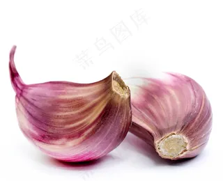 新鲜的蒜头蒜瓣