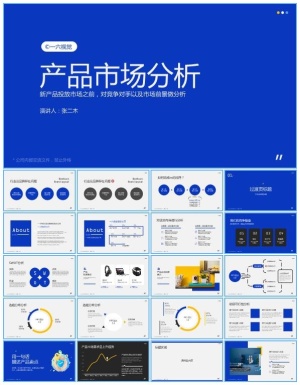 极致品牌——简约高端产品市场分析报告ppt模板预览图