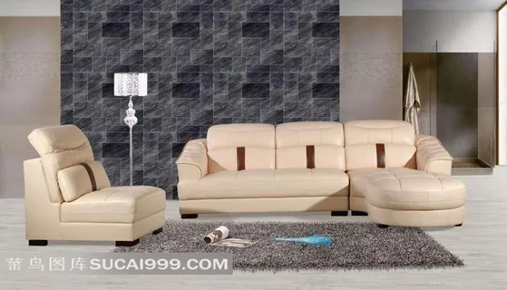 素色沙发图片