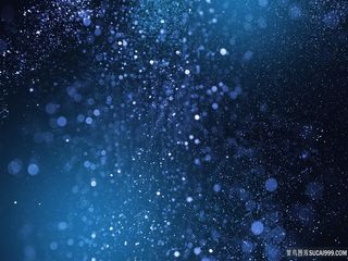 蓝色光点星空素材
