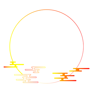 中国风中式传统祥云图案国潮古风边框云纹装饰元素PNG免抠素材图