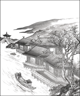 中国古风元素水墨