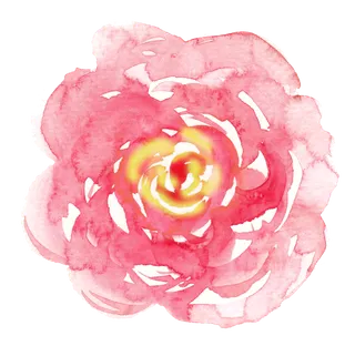 唯美森系手绘水彩花朵 免抠