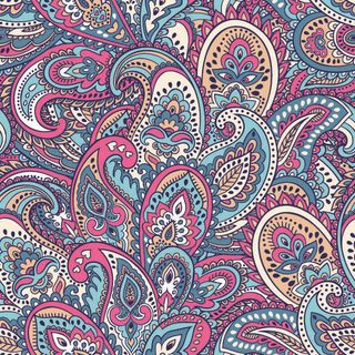 少数民族藏族特色花纹波西米亚风纹理背景图案设计AI矢量图片素材