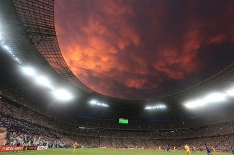 球赛还未开始的体育场摄影