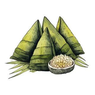 粽子绿叶免抠