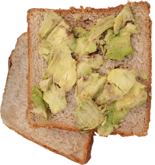 全麦黑麦面包吐司煎蛋包菜三明治牛油果免抠摄影元素素材