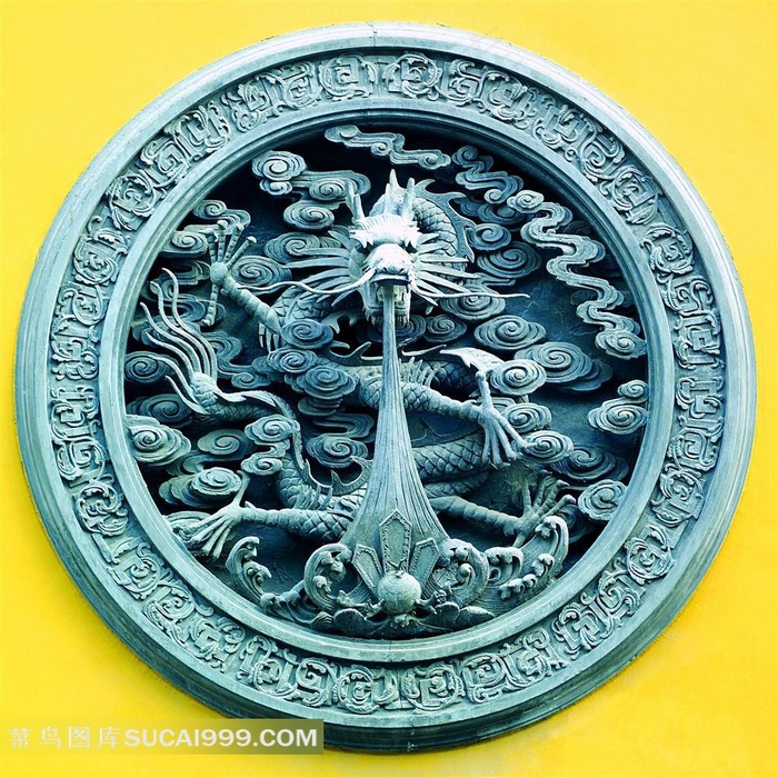 古典建筑装饰龙纹浮雕