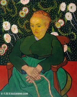 凡高拿绳子的女人油画图片