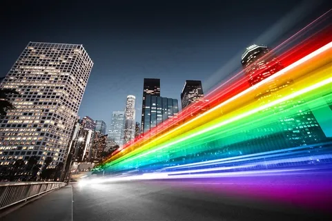 唯美城市建筑高速路风景画