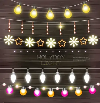 彩色小灯泡线光图片