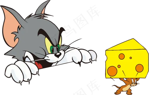 彩色动漫猫和老鼠图片