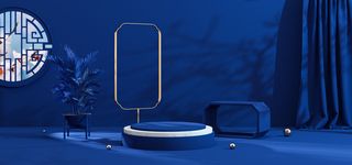 中国风国潮电商促销首页海报C4D背景图3D场景立体设计PSD素材模板