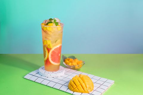 奶茶店水果茶饮品特饮高清图超级水果茶