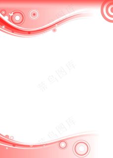 红色淡雅word背景图片