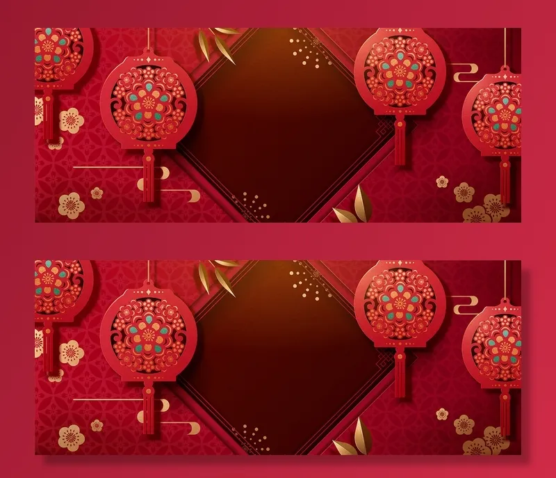 中式传统新年春节矢量素材eps,ai矢量模版下载