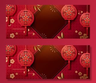 中式传统新年春节矢量素材