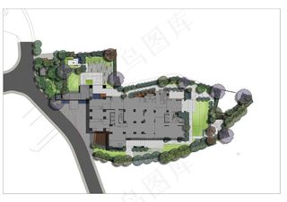 中式别墅庭院景观设计总平面图