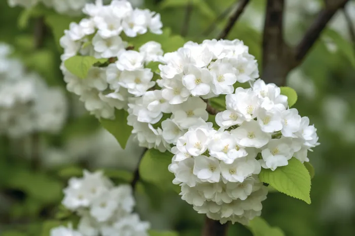 枝条开满了白花花朵细节摄影图(4032x2688)