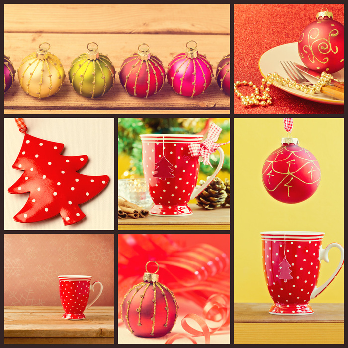 圣诞装饰元素静物特写场景(14)