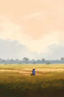 田园丰收手绘背景