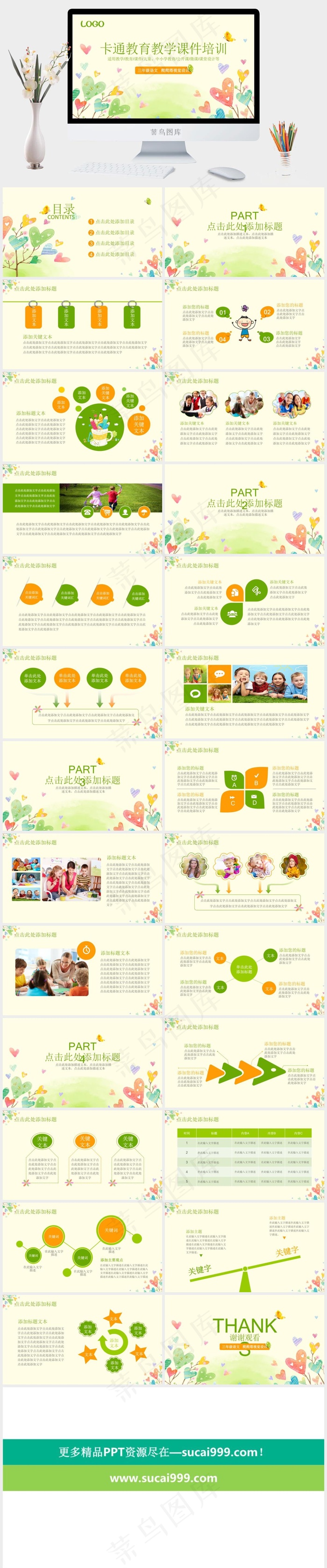 培训
黄色卡通风PPT模板