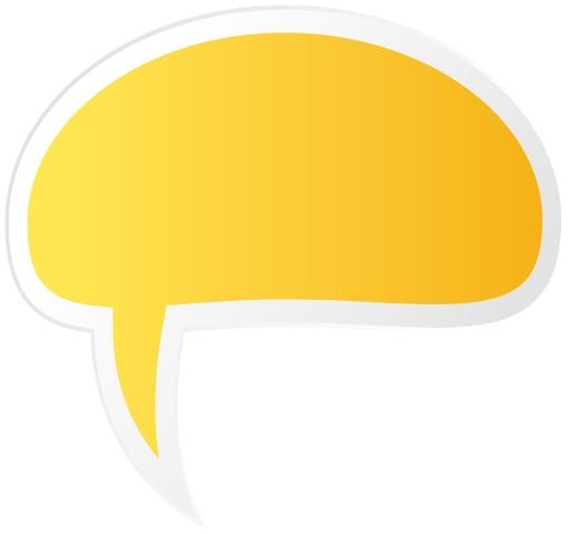 语音气球PNG黄色免抠