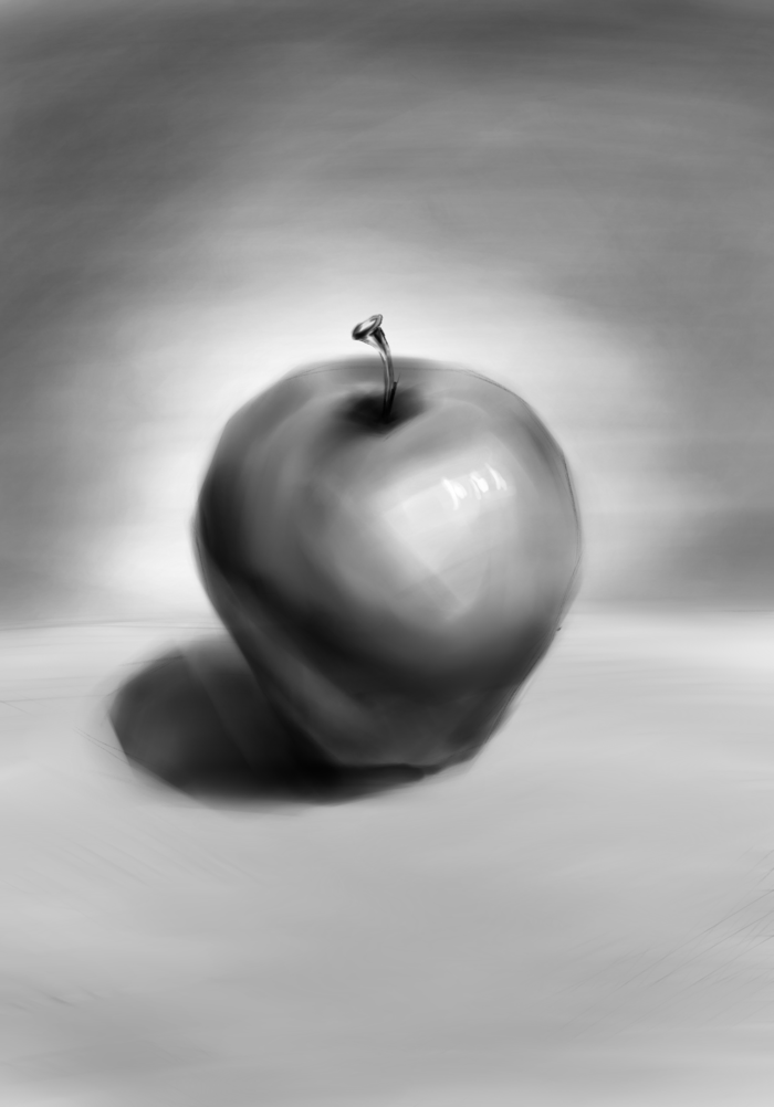 素描静物苹果psd模版下载