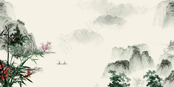 水墨山水 水墨山水素材