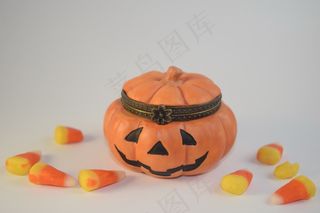万圣节南瓜灯糖果图片