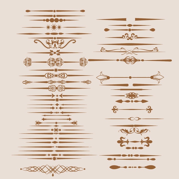 花纹线条图图片ai矢量模版下载