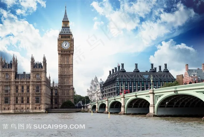 英国大本钟建筑风景图片