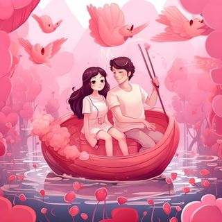 情人节520粉红爱心恋人情侣浪漫海报素材背景