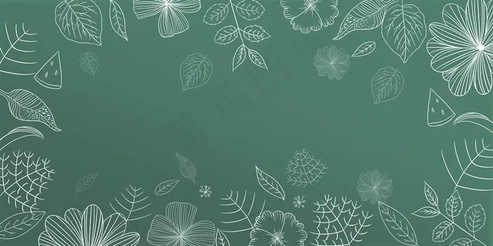 手绘花朵边框