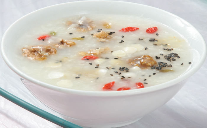 黑芝麻果仁粥